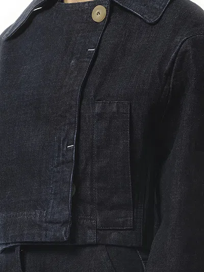 Jacquemus Marino Denim Jacket In Blue