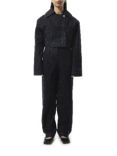 Jacquemus Marino Denim Jacket In Blue