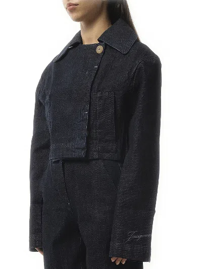 Jacquemus Marino Denim Jacket In Blue