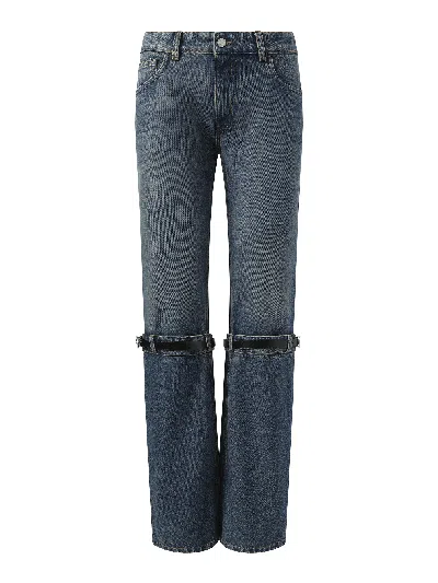 Coperni Woman Jeans Blue Size S Cotton In Blue Vintage