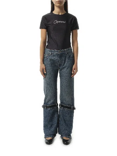 Coperni Woman Jeans Blue Size S Cotton In Blue Vintage