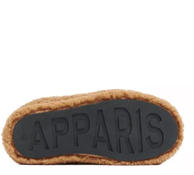 Apparis Misha Mule Slipper In Hazelnut In Multi