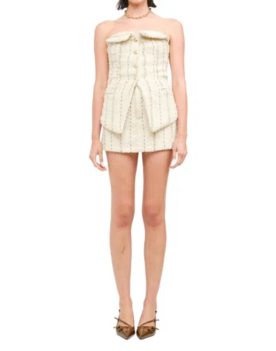 Sofie The Label Junie Tweed Top In Ivory In Multi