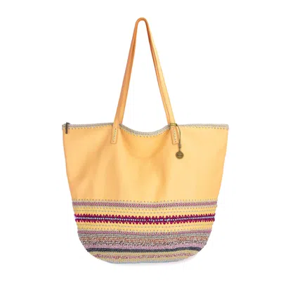The Sak Faye Leather Tote In Sunlight Seminyak