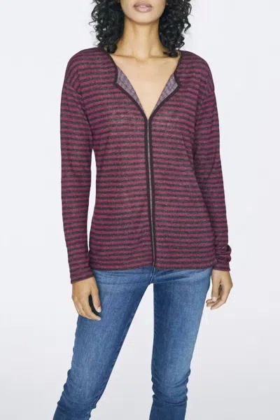 Sanctuary Elina Tee In Garnet Stripe In Multi