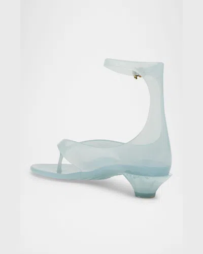Chloé Chloe Women Pastel Light-blue Tpu Chloe Jelly Thong Sandals In Spearmint