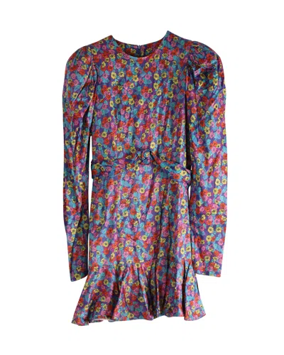 Rotate Birger Christensen Alison Mini Dress In Floral Print Viscose In Multi