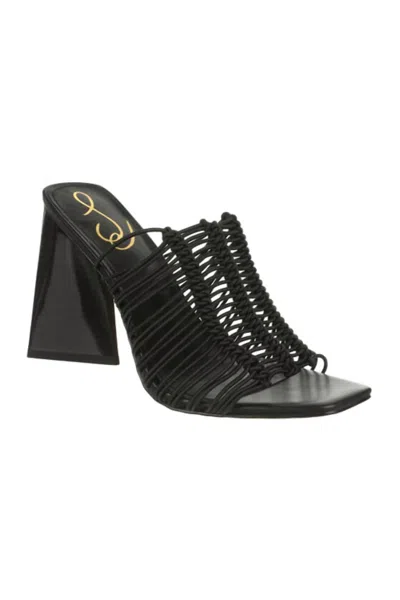 Sam Edelman Women's Laurette Block Heel Mule In Black Bungee Cord In Multi