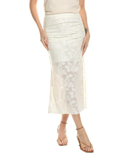 Brook + Lynn Midi Skirt In White