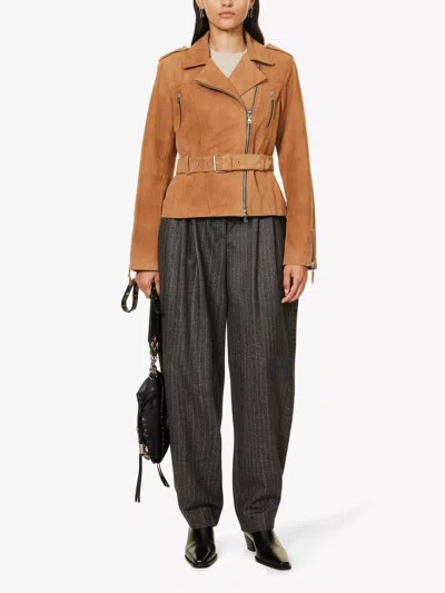 Paige Dannie Jacket In Toffee Bronze In Multi