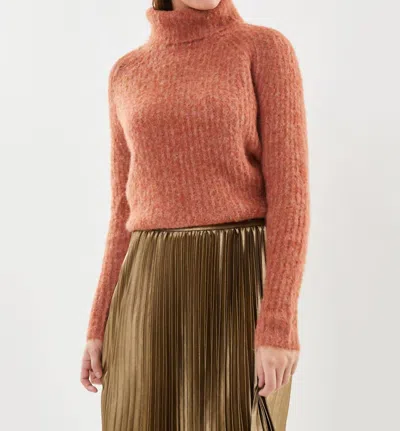 See U Soon Turtleneck Knit Sweater In Brick In Red