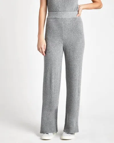 Splendid Ophelia Wide Leg Sweater Pants In Mid Heather Grey In Multi