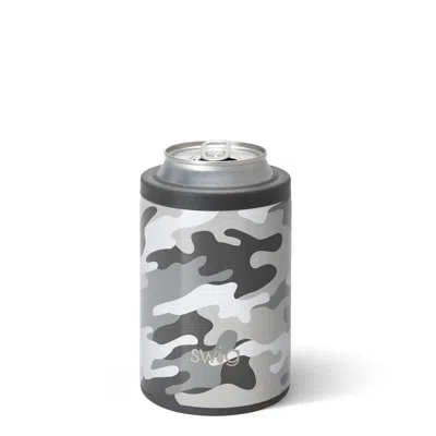 Swig Life Swig Bottle And Can Cooler (12oz) In Grey Incognito Camo In Multi