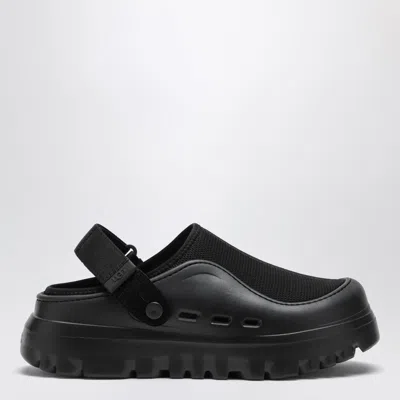 Ugg Adjustable Back Strap Clogs With Mesh Upper In Black