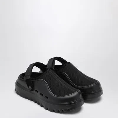 Ugg Adjustable Back Strap Clogs With Mesh Upper In Black