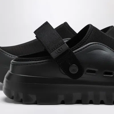 Ugg Adjustable Back Strap Clogs With Mesh Upper In Black