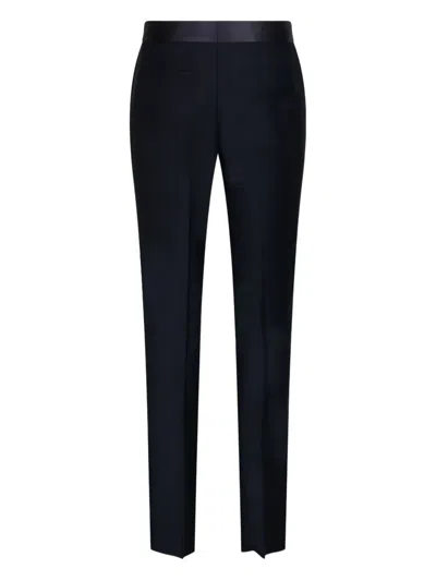 Givenchy Blue Wool Mohair Trousers In Blue