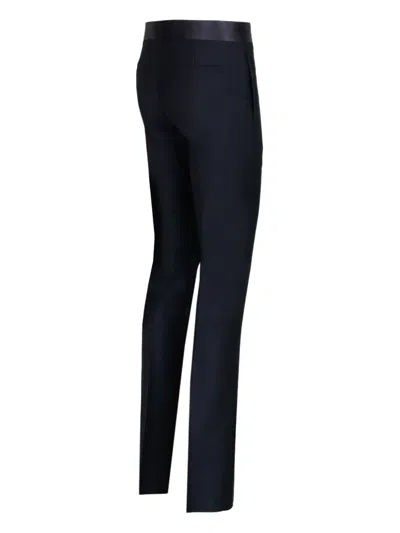 Givenchy Blue Wool Mohair Trousers In Blue