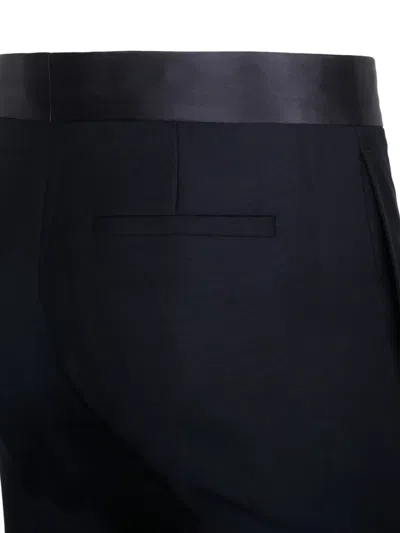 Givenchy Blue Wool Mohair Trousers In Blue