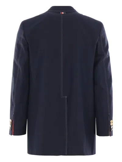Thom Browne Single-breasted Blazer In Blue