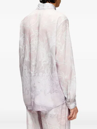 Diesel S-simply-a-ajfw Graphic-printed Shirt In Pink