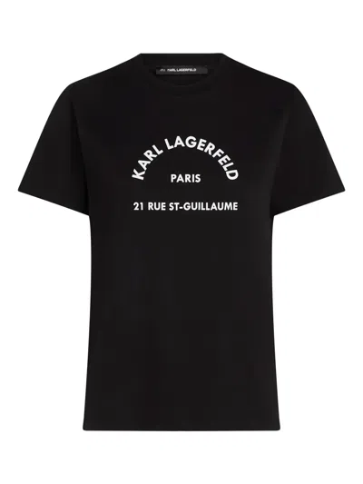 Karl Lagerfeld Rue St-guillaume T-shirt In Black