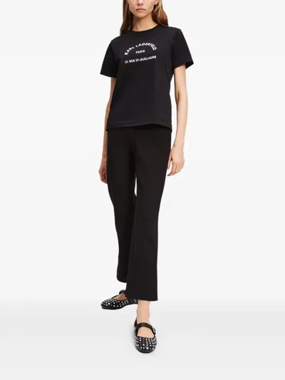 Karl Lagerfeld Rue St-guillaume T-shirt In Black