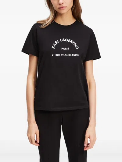 Karl Lagerfeld Rue St-guillaume T-shirt In Black