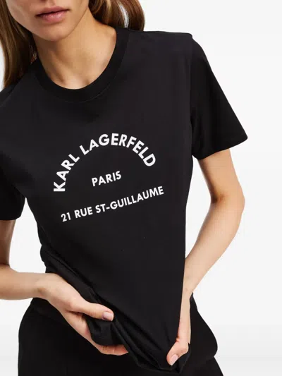 Karl Lagerfeld Rue St-guillaume T-shirt In Black