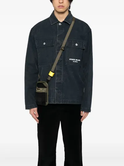 Porter-yoshida & Co Logo-patch Messenger Bag In Green