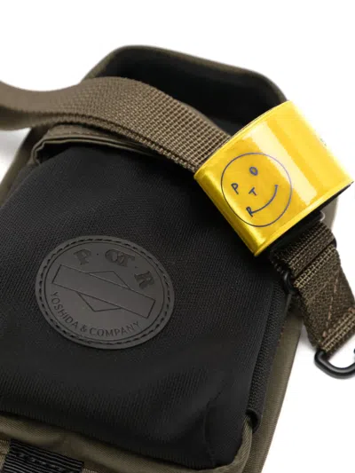 Porter-yoshida & Co Logo-patch Messenger Bag In Green
