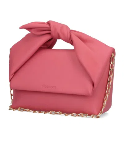 Jw Anderson J. W. Anderson "twister" Medium Crossbody Bag – Pink In Red