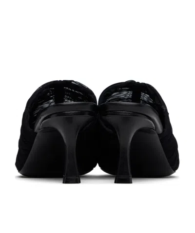 Jimmy Choo Lotta 65 Ruched Tulle Mules In Black