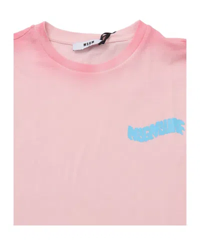 Msgm Short-sleeved T-shirt In Pink