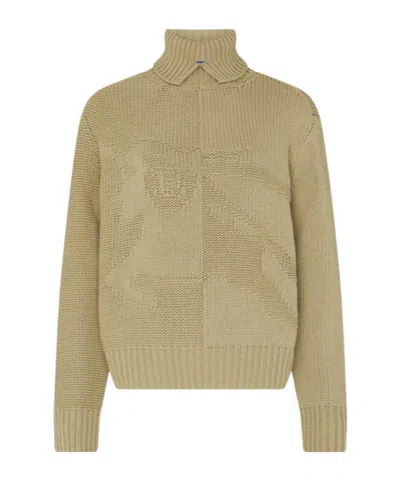 Burberry Ekd Cashmere Roll-neck Sweater In Hunter