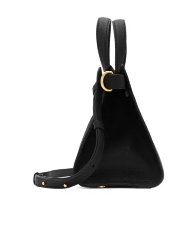 Burberry Mini Shopping Bag Adjustable Strap In Black