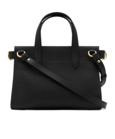 Burberry Mini Shopping Bag Adjustable Strap In Black