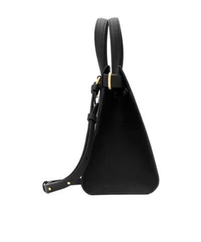 Burberry Mini Shopping Bag Adjustable Strap In Black