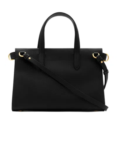 Burberry Mini Shopping Bag Adjustable Strap In Black
