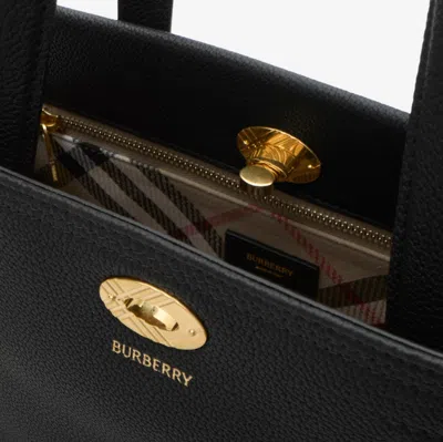 Burberry Mini Shopping Bag Adjustable Strap In Black
