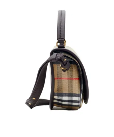 Burberry Women Highlands Crossbody Bag With Check Motif In Multi