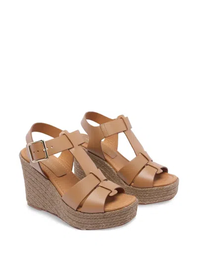 Paloma Barceló 110mm Leather Sandals In Neutral