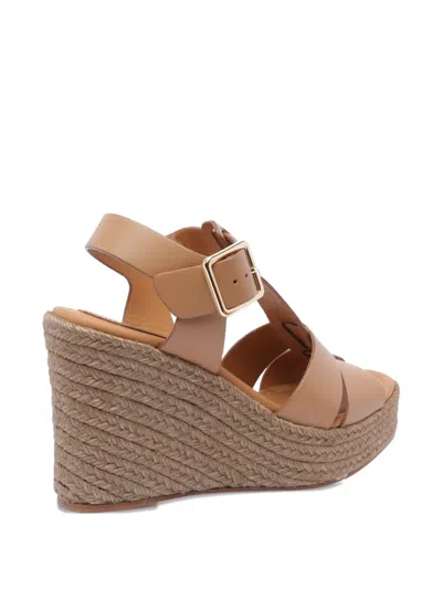 Paloma Barceló 110mm Leather Sandals In Neutral