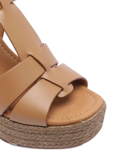 Paloma Barceló 110mm Leather Sandals In Neutral