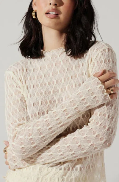Astr The Label Dorset Mesh Top In Cream