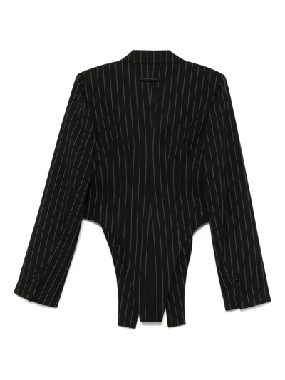 Jean Paul Gaultier Tailored Fitted Blazer In White/black
