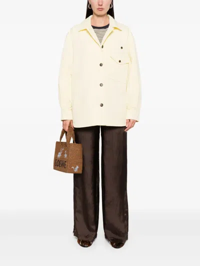 Aspesi Satin Trousers In Brown