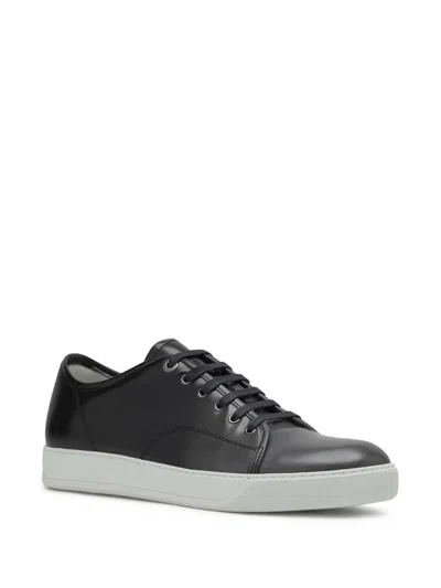Lanvin Dbb1 Gradation Leather Sneakers In Black