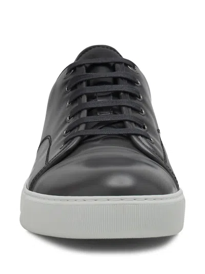 Lanvin Dbb1 Gradation Leather Sneakers In Black