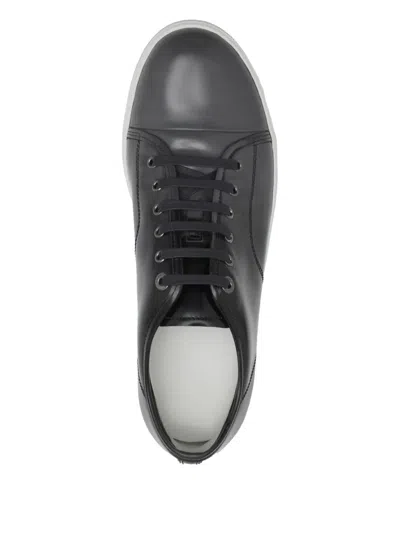 Lanvin Dbb1 Gradation Leather Sneakers In Black